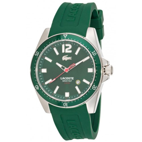 lacoste men's green watch